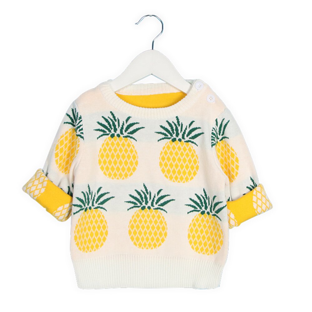 Kindertruien ananas gebreide truien kinderen ouder-kind outfit jongens meisjes katoenen kindertrui voor meisjes