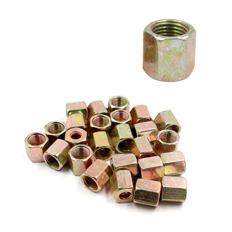 Auto Brake Pipe Fittings Female/Male Nut Metal Connector for 3/16inch Tube Threads Brake Line Fittings 50Pcs