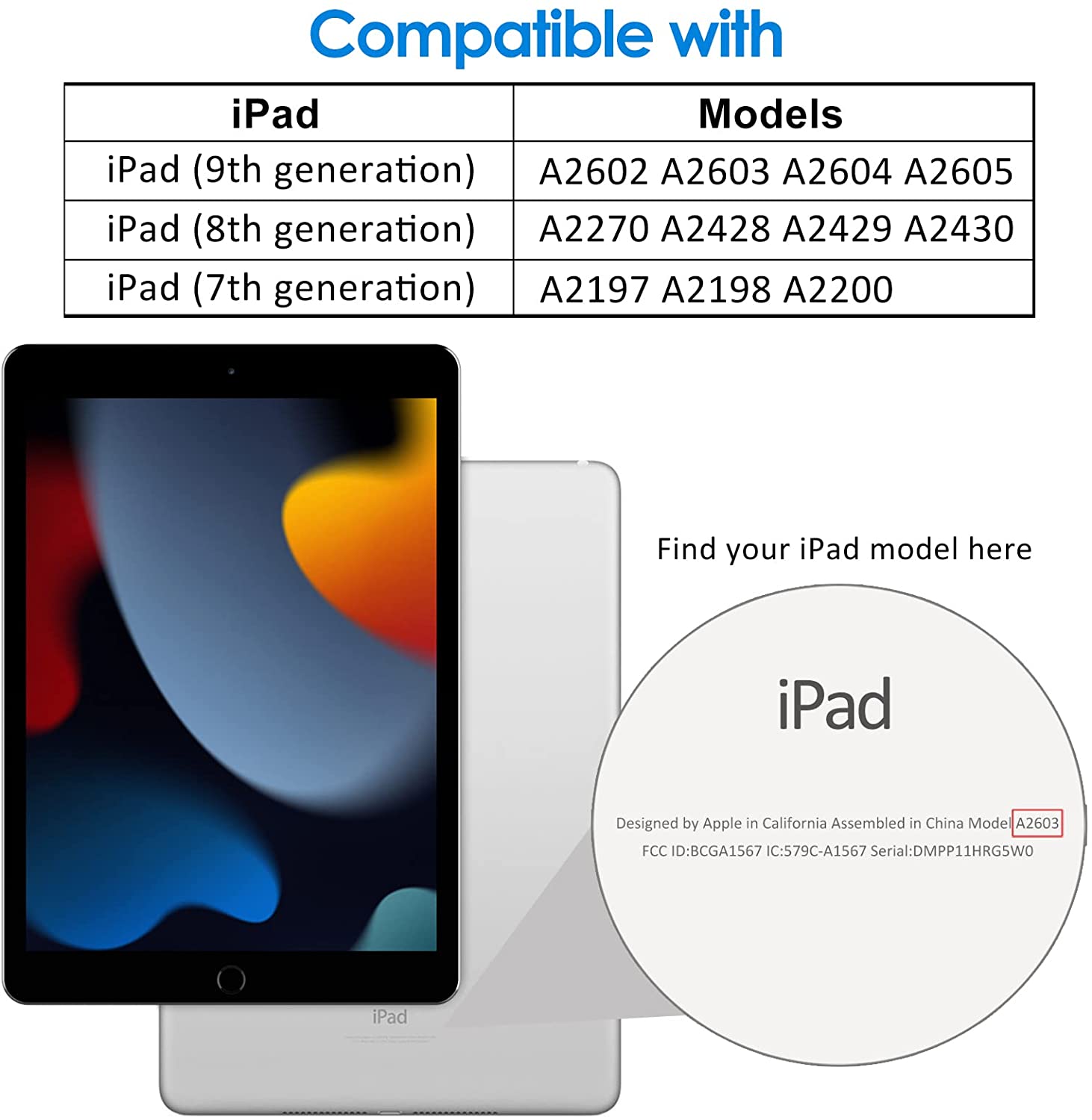 Custodia ripiegabile per iPad custodia per Tablet da 10.2 pollici per iPad 7th 8th 9th generazione custodia protettiva