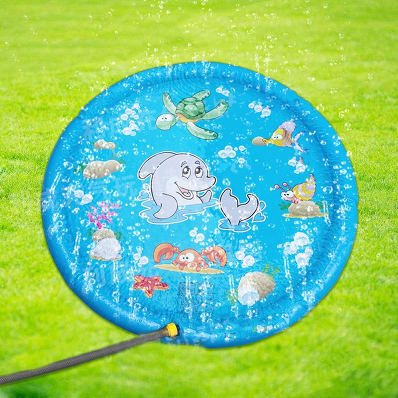 Bambini che giocano giocattoli d'acqua spruzzando tappetino giocattolo acqua nuoto tutto'aperto spiaggia prato gonfiabile acqua spray pad bambini bambini