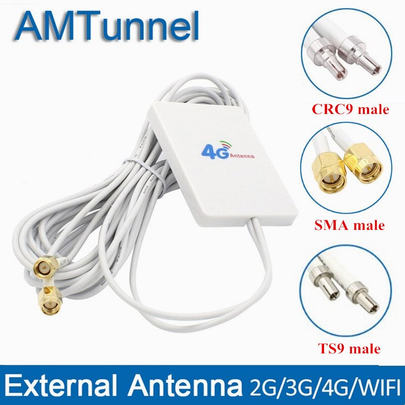 4g LTE anten 3G 4G yönlendirici anten Panel anten SMA TS9 CRC9 konnektör 3m kablo huawei 3G 4G LTE yönlendirici USB Modem