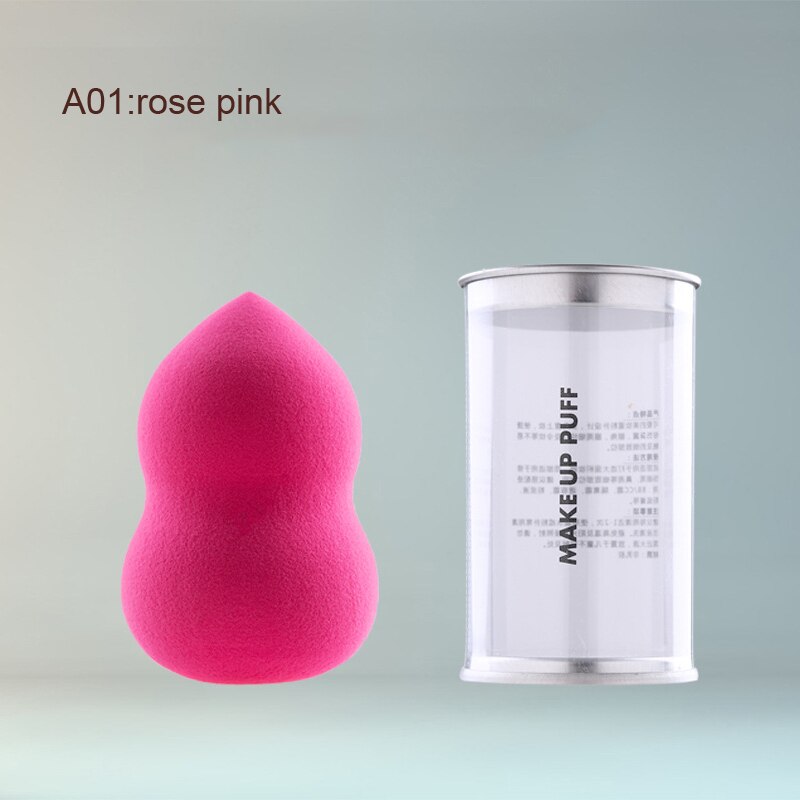 Coussin en forme de gourde, en forme de goutte d'oeuf, éponge, coussin de maquillage en forme d'oeuf, en boîte: A01 ROSE PINK
