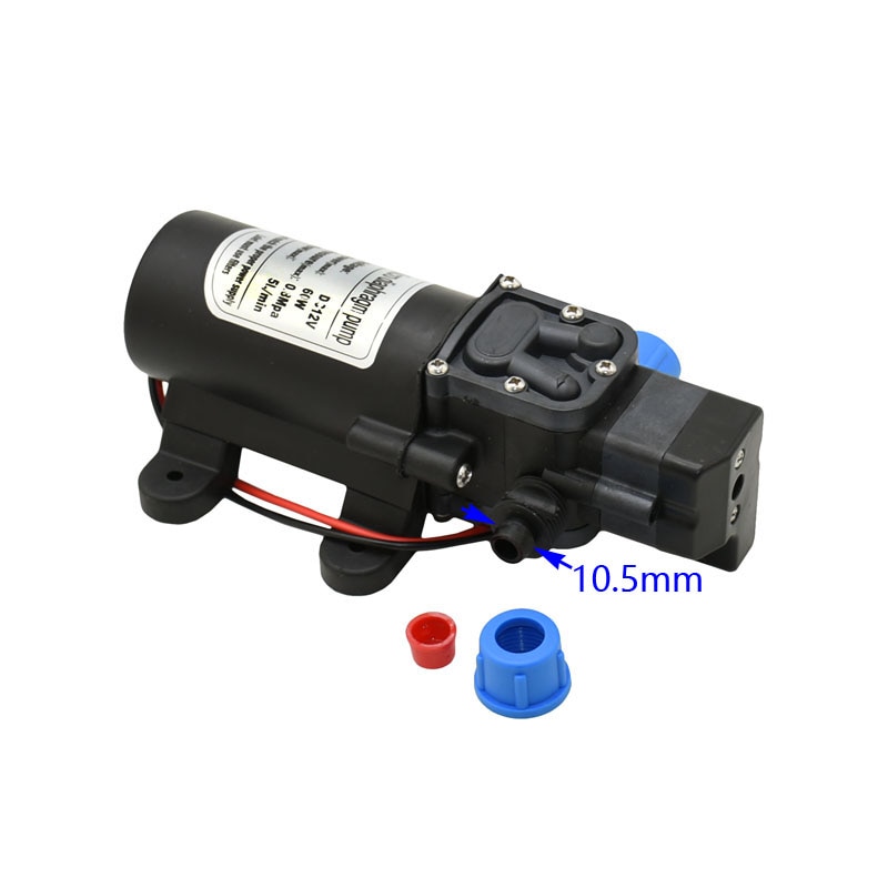 Dc 12 Volt Hoge Druk Waterpomp 60 W 80 W Micro Membraanwaterpomp Met Druk Zelfaanzuigende booster 12 Volt Adapter 1 Pcs