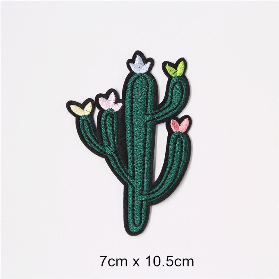 Fint tyg broderat kaktus patch keps klistermärken väska sy strykjärn på applikationer gör det själv kläder sömnad klädtillbehör  bu148: Bu148 n 6