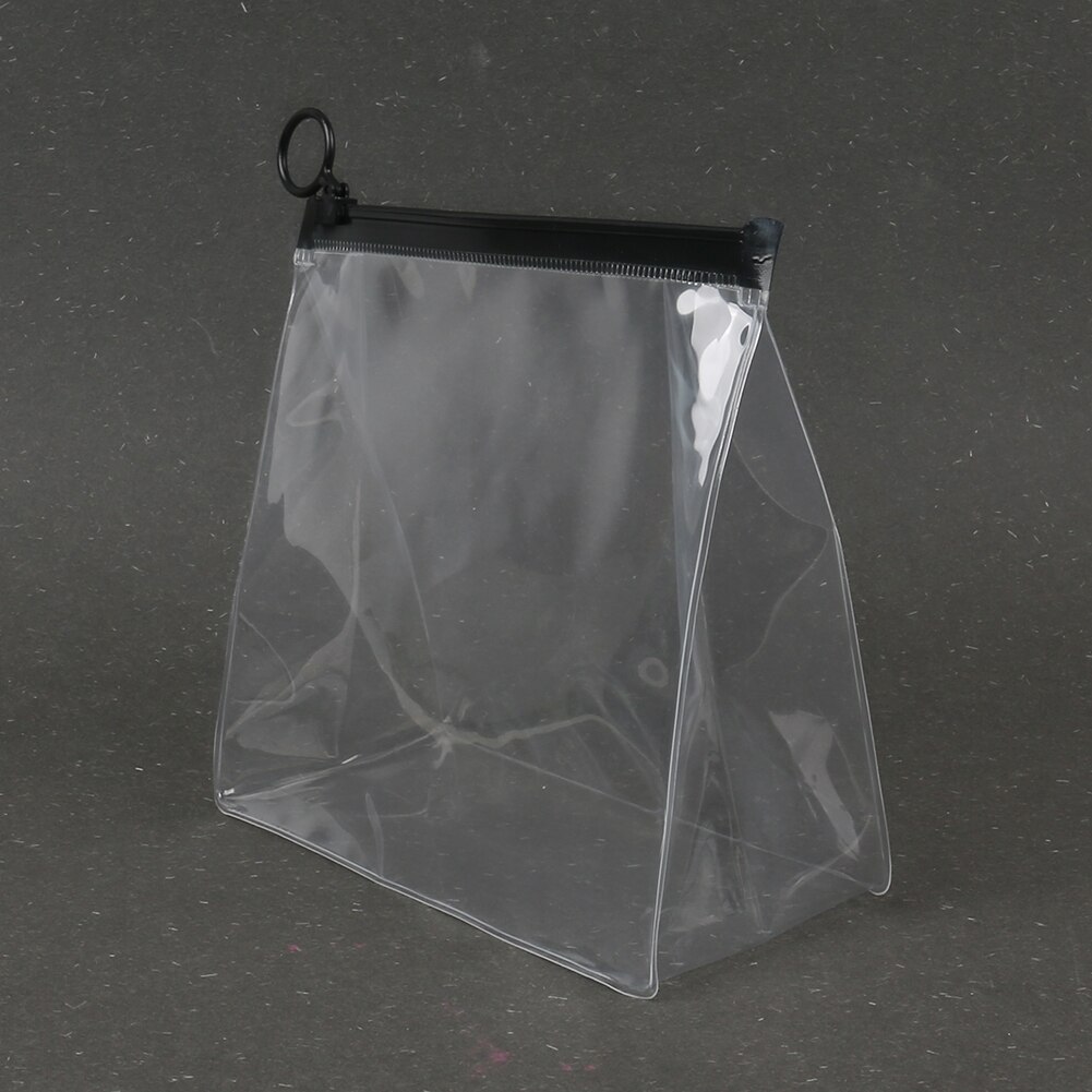 Delicate Travel Transparent Cosmetic Storage Bags Classic Texture Chic Waterproof Makeup Zipper Clutch Pouch: L