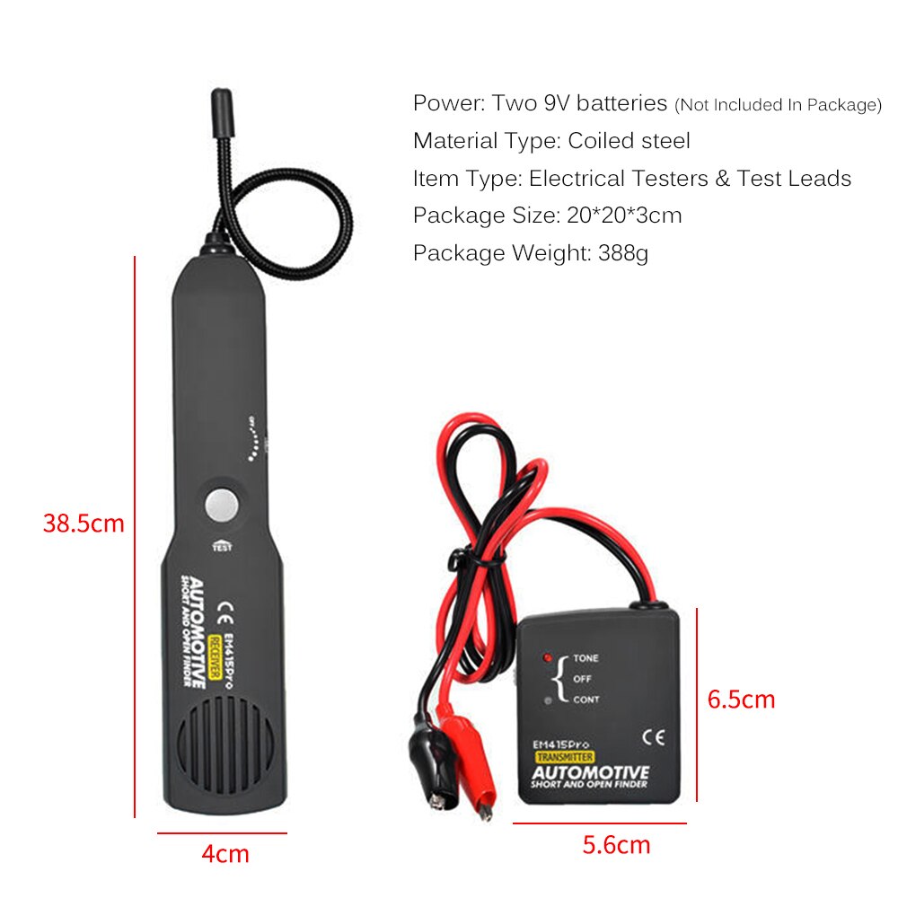 Automotive Electric Circuit Tester Open Short Circuit Finder Car Wire Tracker Auto Circuit Diagnostics Test Tool