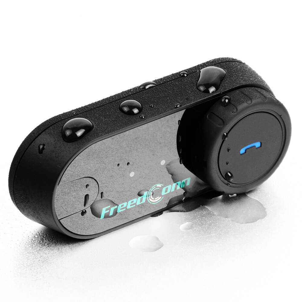 Original FreedConn T-COMVB Motorcycle Helmet Headset 800M Wireless Intercom for 3 Rider Open Full Face Helm Bluetooth Interphone