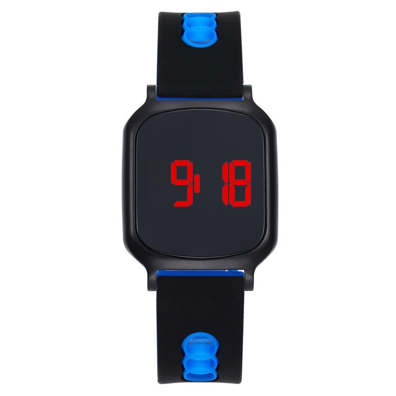 Armbåndsur børn ure børn til piger drenge sport elektronisk armbåndsur ledet digital børneur studerende se: Blå