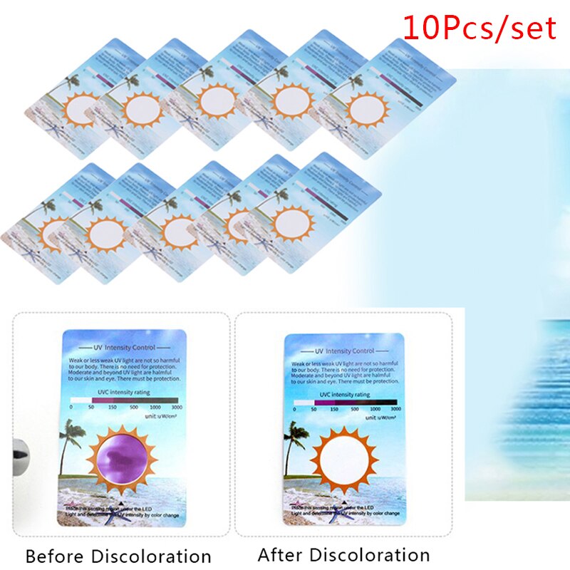 10Pcs/set UVB Test Cards Reptiles Terrarium UV Test Card Life Effective Tests Measurement Analysis Tools