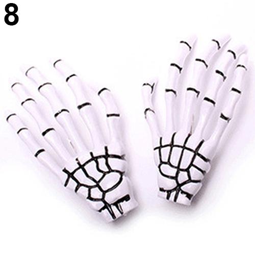 Épingle à cheveux à patte en crâne, Punk, épingle à cheveux exagérée, os, griffes de main, ornements capillaires un, tendance nouveauté: white 8