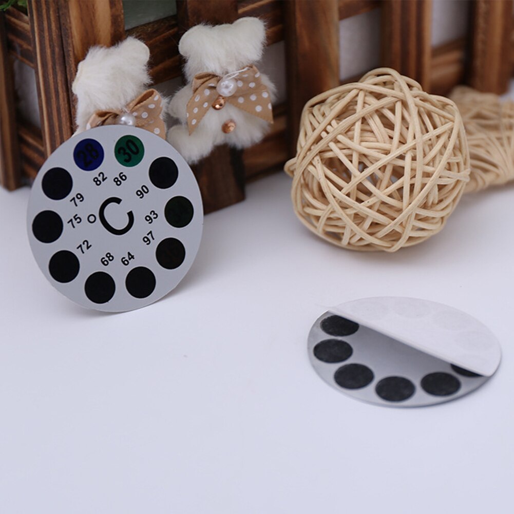 Huishoudelijke 50Mm Dual Schaal Vis Tank Duurzaam Digitale Thermometer Sticker Ronde Temperatuur Meet Plastic Aquarium Accessoires