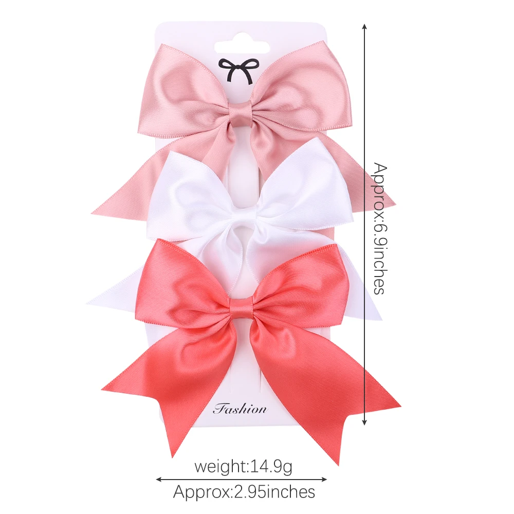 2/3 Uds. Precioso lazo de cinta de Color sólido, pinza para el pelo para niños y niñas, pasadores de horquillas, sombreros hechos a mano para bebés, accesorios para el cabello para niños
