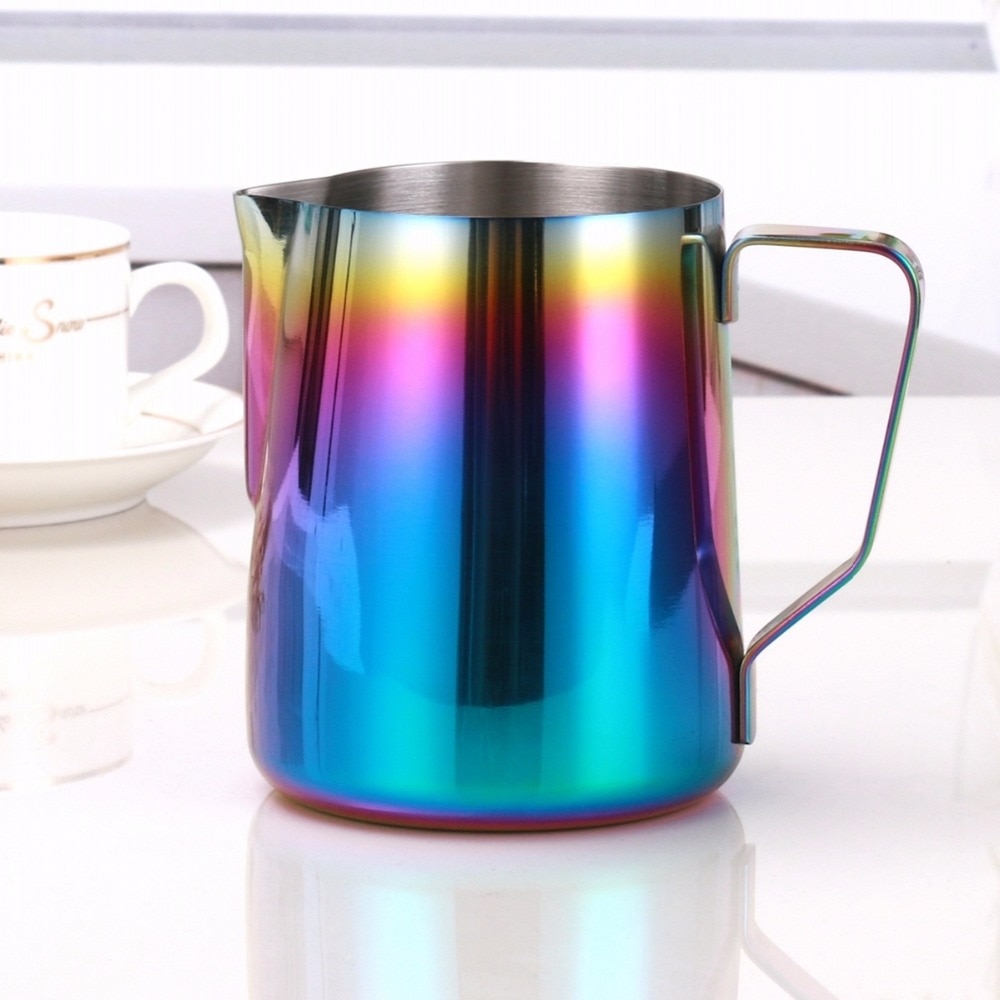 Latte's art rustfrit stål farverig 350/600ml skummende kande espresso kaffekande damp & skum mælk til lattes og cappuccinoer