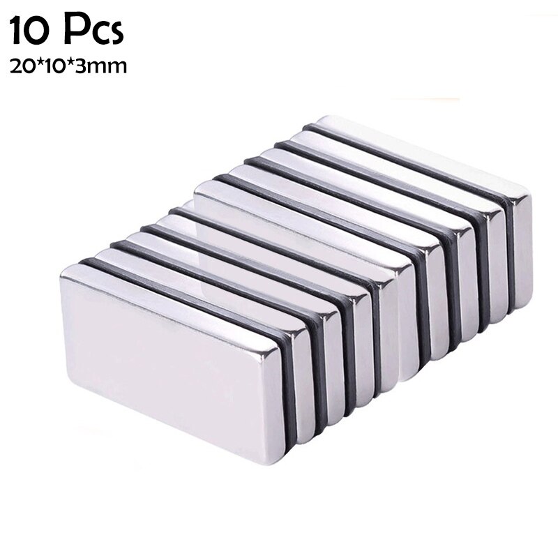 5/10/15/20/50 pces 20x10x 2/3mm ímã de neodímio 20mm x 10mmx2 n35 ndfeb bloco super poderoso imanes magnéticos permanentes fortes: G