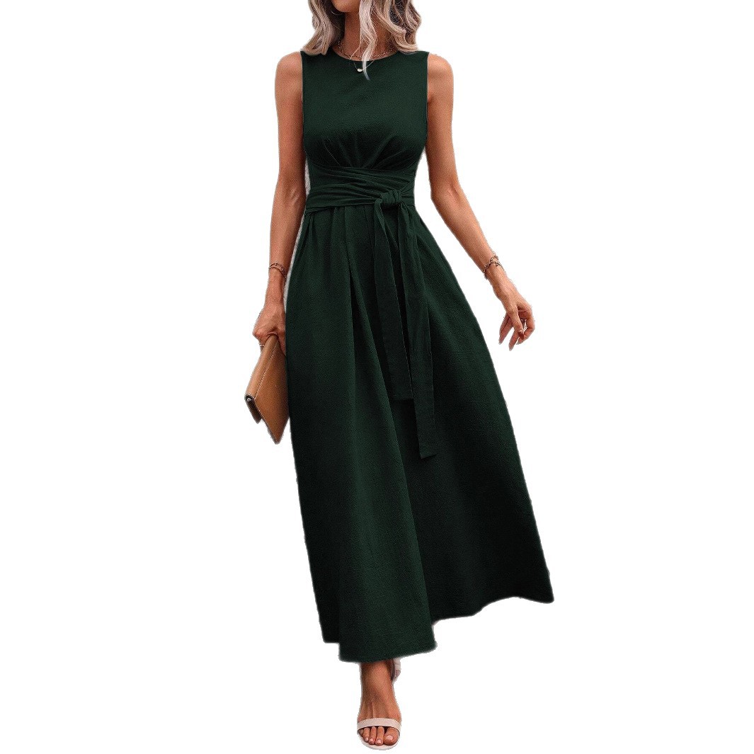 Lange jurken zonder mouwen, formele avondjurk, lente/zomer, veelzijdige strandjurk, resortjurk, comfortabele casual lange jurk voor dames
