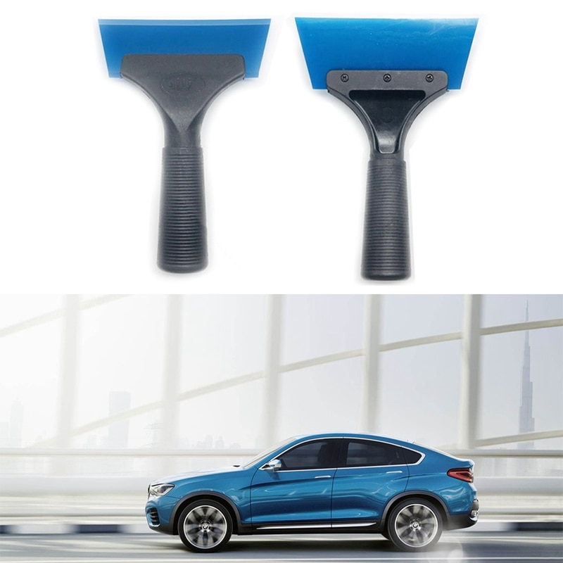 Car Body Window Tint Film Scraper Tools Sticker Wrapping Squeegee Water Wiper Handled Rubber Ice Scraper Blade Auto Cleaner
