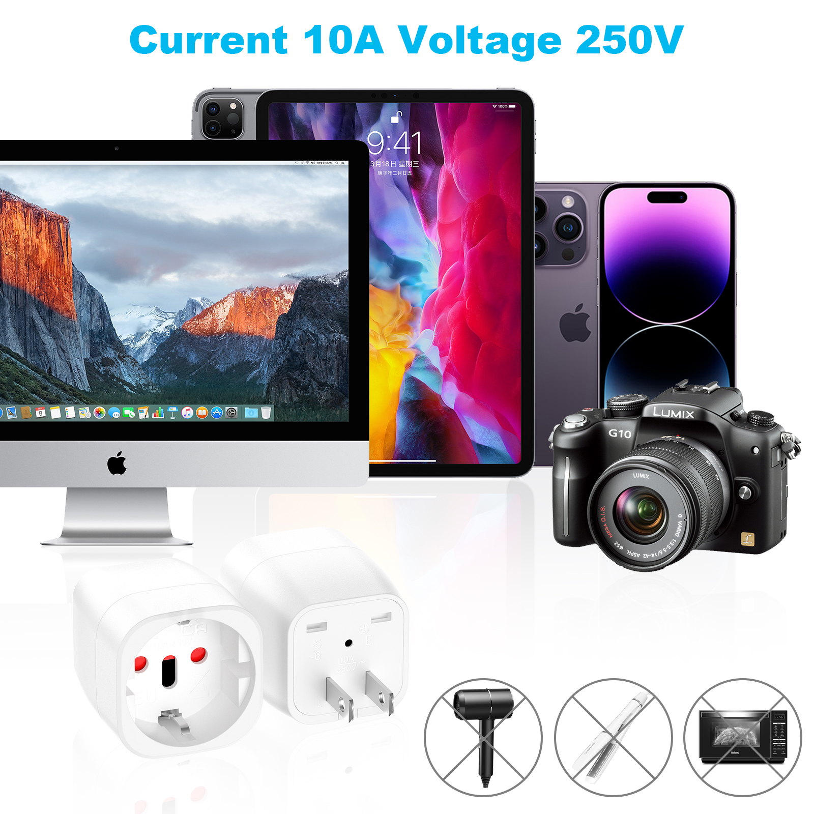 3 stks EU Naar VS Japan Canada Reisstekker Europees Italië Zwitserland Brazilië Socket Adapter USA JP Travel Adapter Power Converter