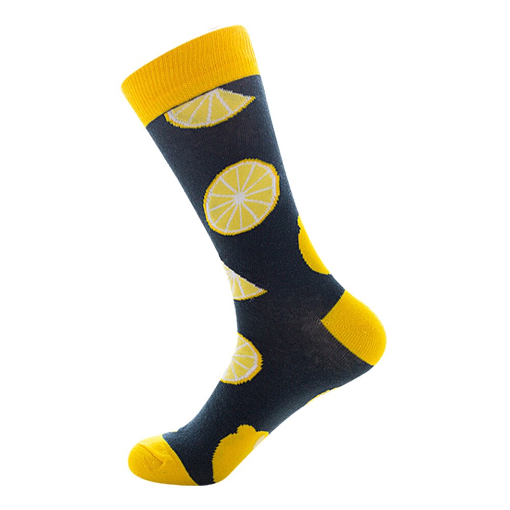 Men Socks Funny Cute Cartoon Graphics Fruits Orange Color Cherry Banana Strawberry Japanese Harajuku skateboard Sock: 6