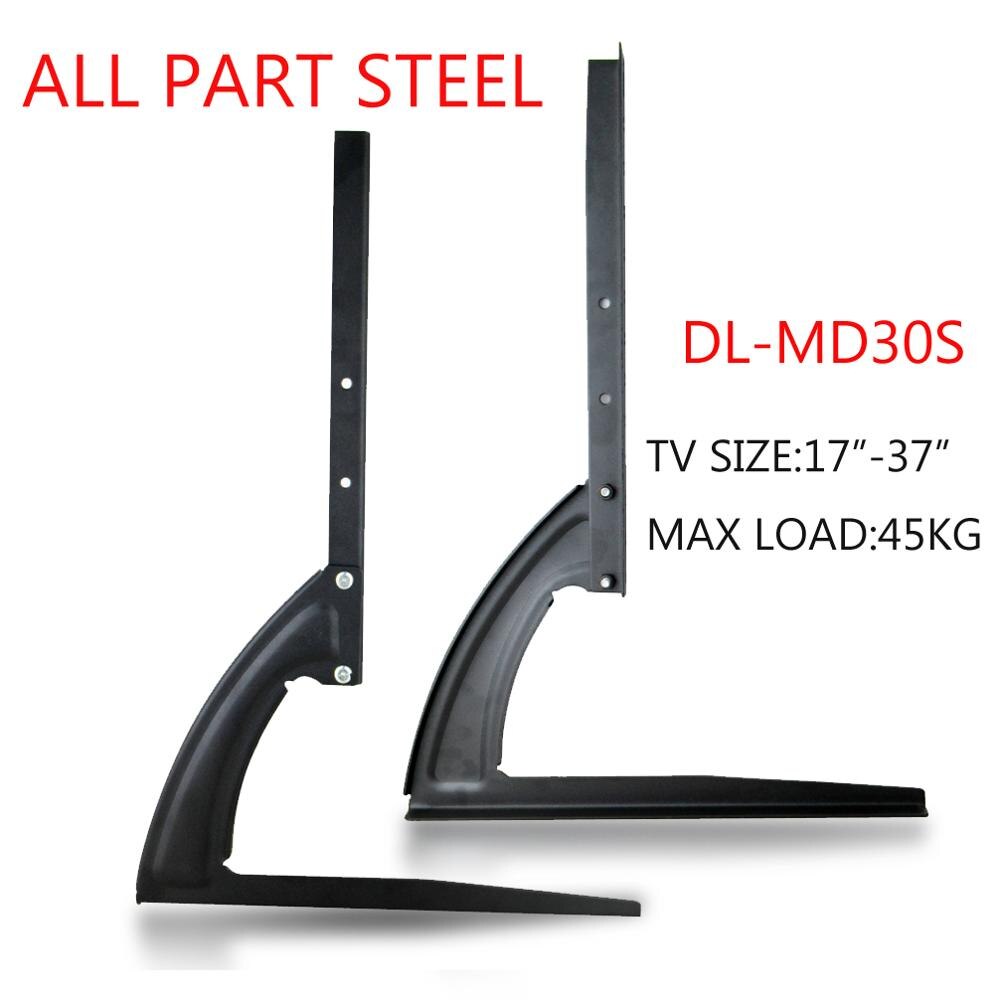 DL-MD10S Universal arreglar TV soporte de escritorio de metal 2 bar Mount 17 "-37" de Panel plano LCD LED de pared de TV de montaje