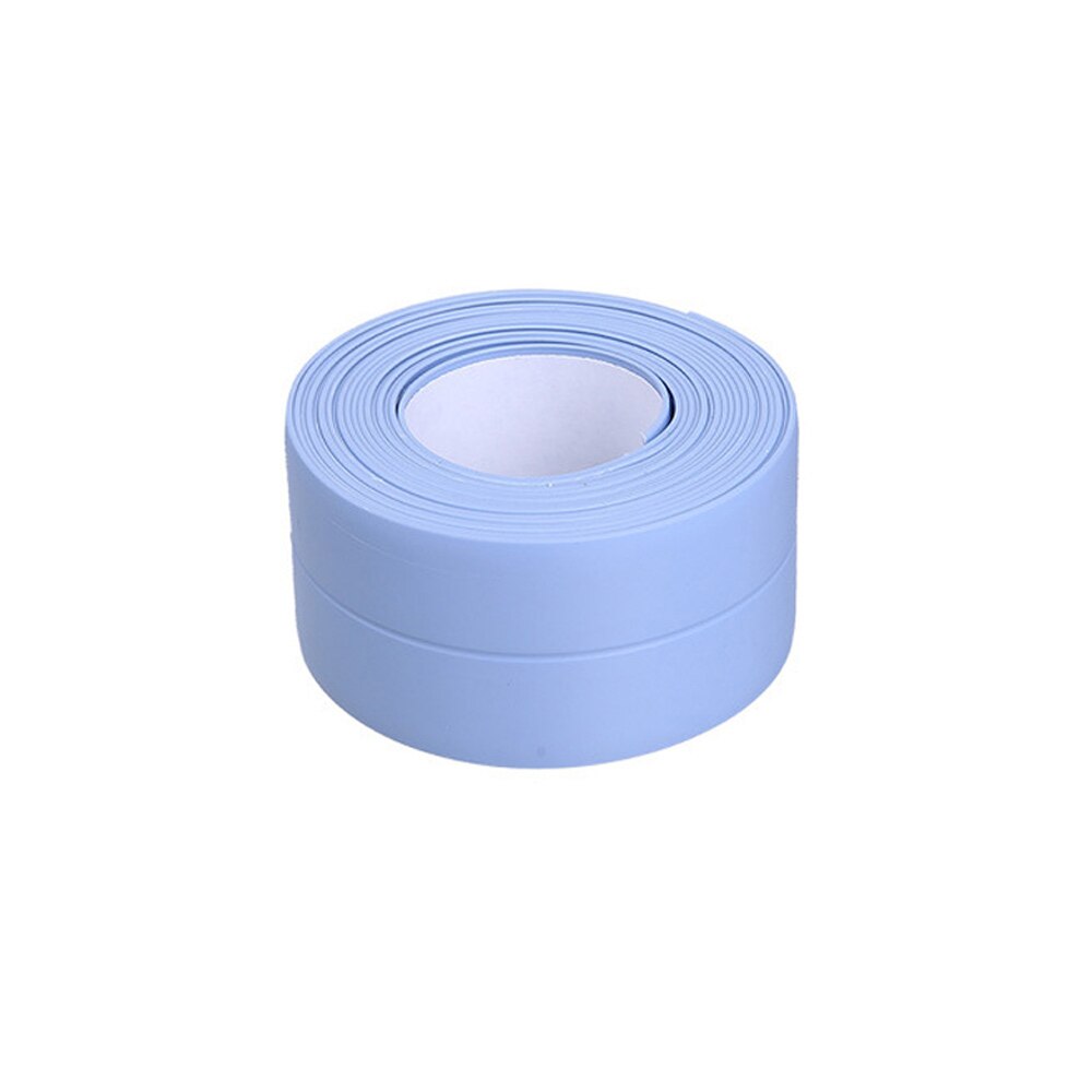 Waterproof Tape Strip Kitchen Sink Paste Gap Beauty Seam Bathroom Toilet Paste Mold Tape Super Adhesive Silicone Stickers: Type B blue / Small 3.2mx2.2cm