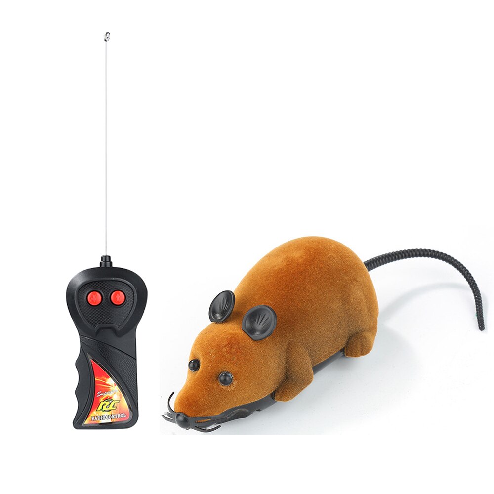 Haustier Katze Spielzeug Fernbedienung Drahtlose RC Simulation Katze Maus Spielzeug Kreative Elektronische Ratte Mäbenutzen Spielzeug Für Katzen Haustier Katze zubehör: Braun