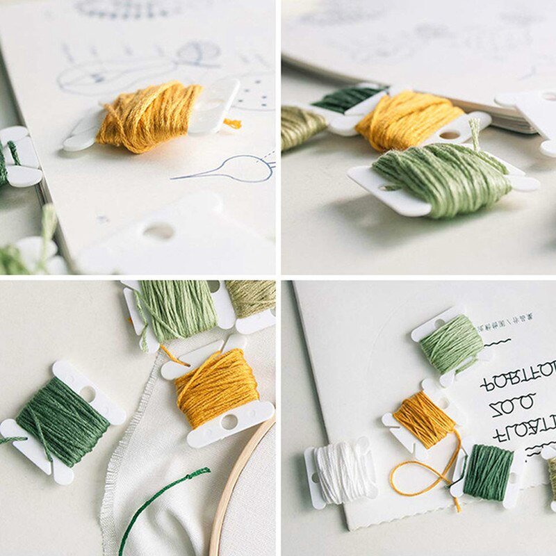 50/100pcs Thread Organizer Embroidery Thread holder Floss Craft Bobbin Cross Stitch Storage Holder Plastic Sewing Thread Board