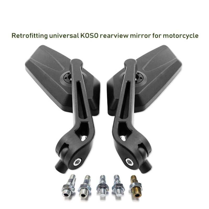 Een Paar Zwarte Motorfiets Achteruitkijkspiegel Zijspiegels Motor Modificatie Accessoires