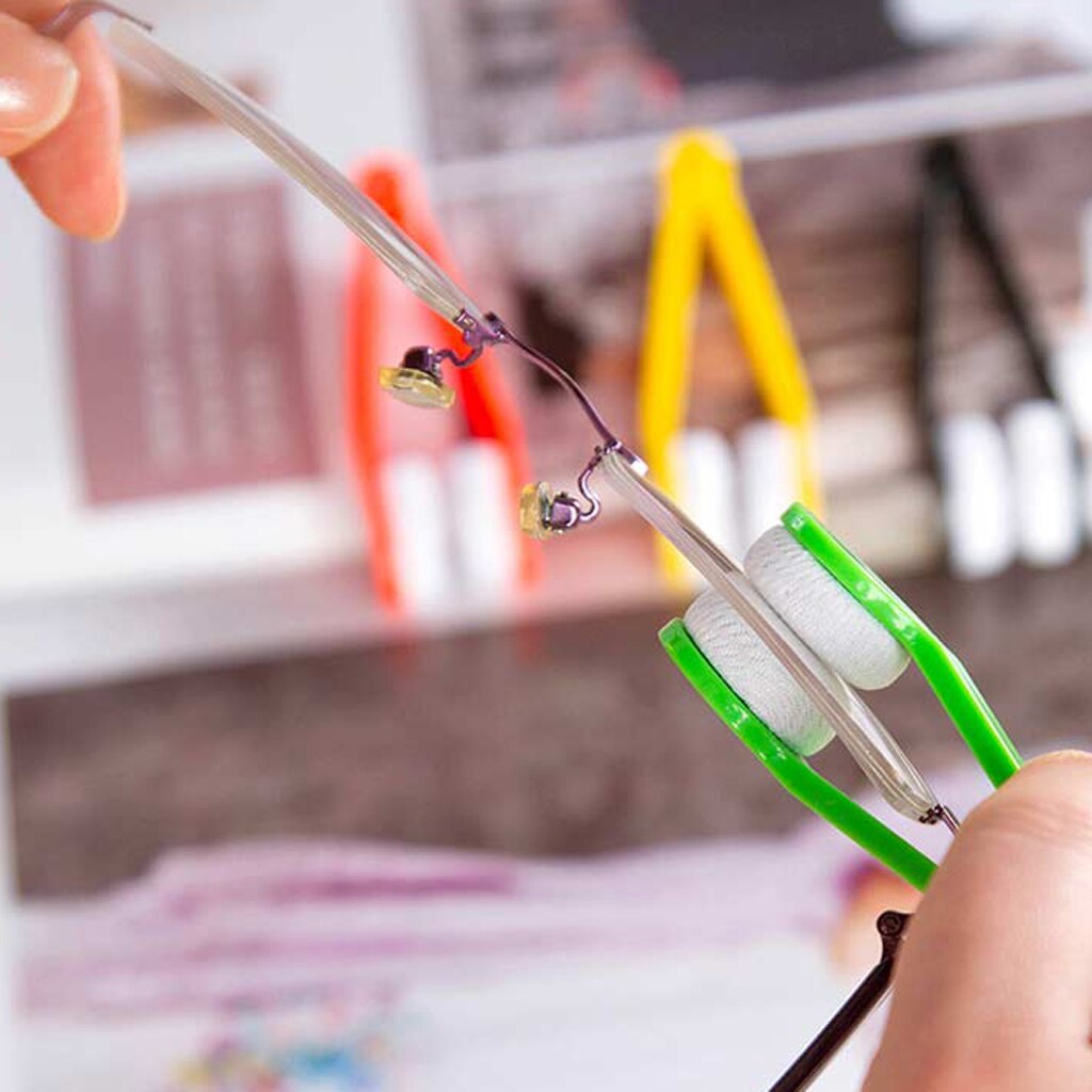 Mini Zonnebril Glazen Microfiber Brillen Cleaner Zachte Borstel: Black