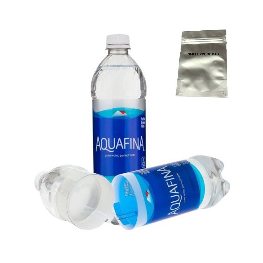 Aquafina Water Bottle Diversion Safe Can Stash Bottle Hidden Security container food grade smell proof bag 2 pieces