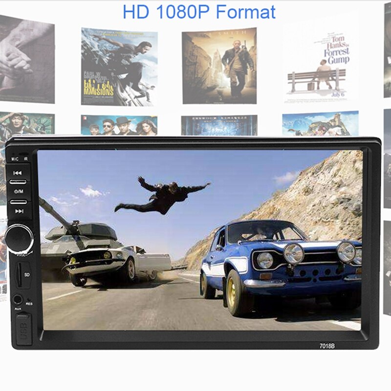 2 Din Car Radio 7 Inch Touch Screen Stereo Receiver Screen Stereo Bluetooth FM MP5 SD USB Player With Camera