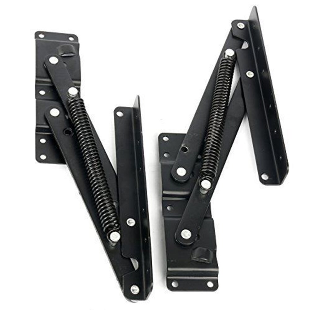 Hardware Spring Hinge Folding Iron Furniture Fittings Coffee Table Easy Install DIY Replacement Strong Load Bearing Lift Up Top