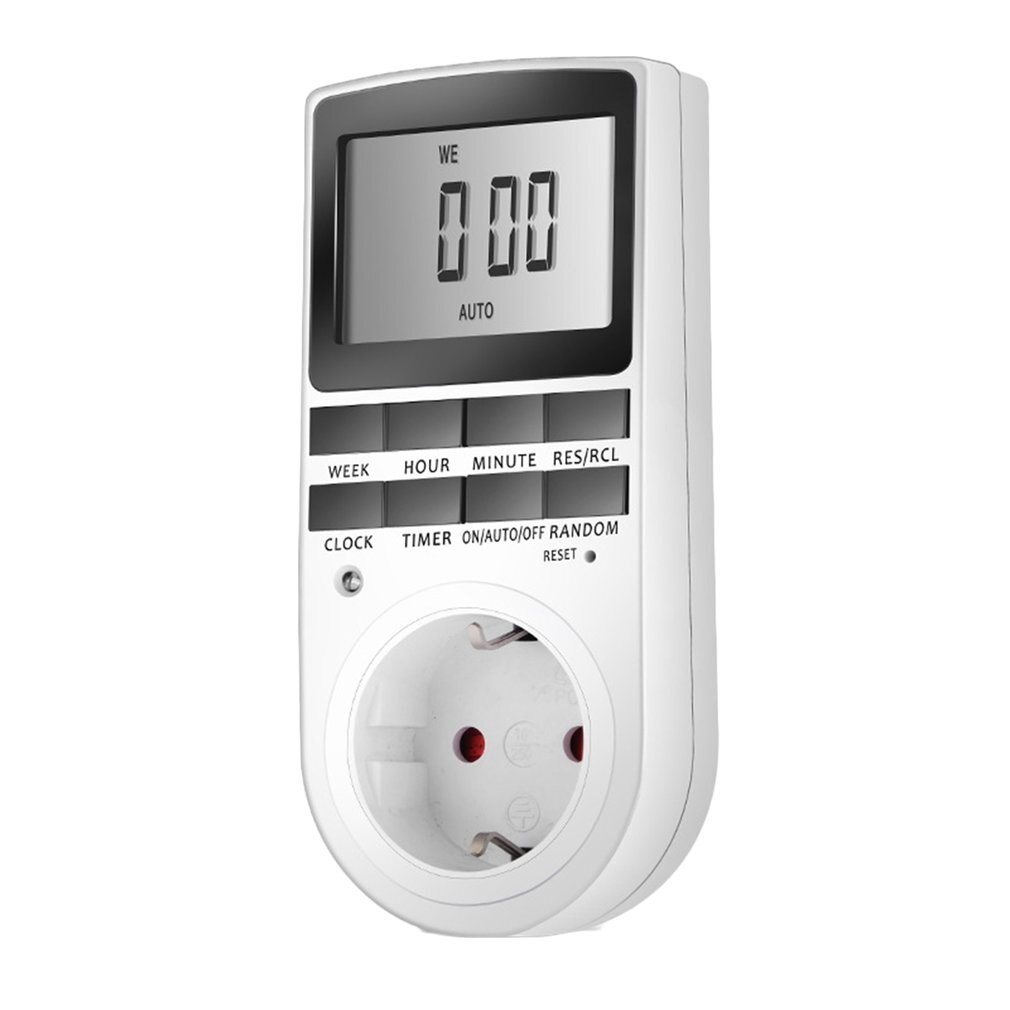 KWE-TM02 Electronic Digital Timer Switch Plug Kitchen Timer Outlet 230V 50HZ 7 Day 12/24 Hour Programmable Timing Socket