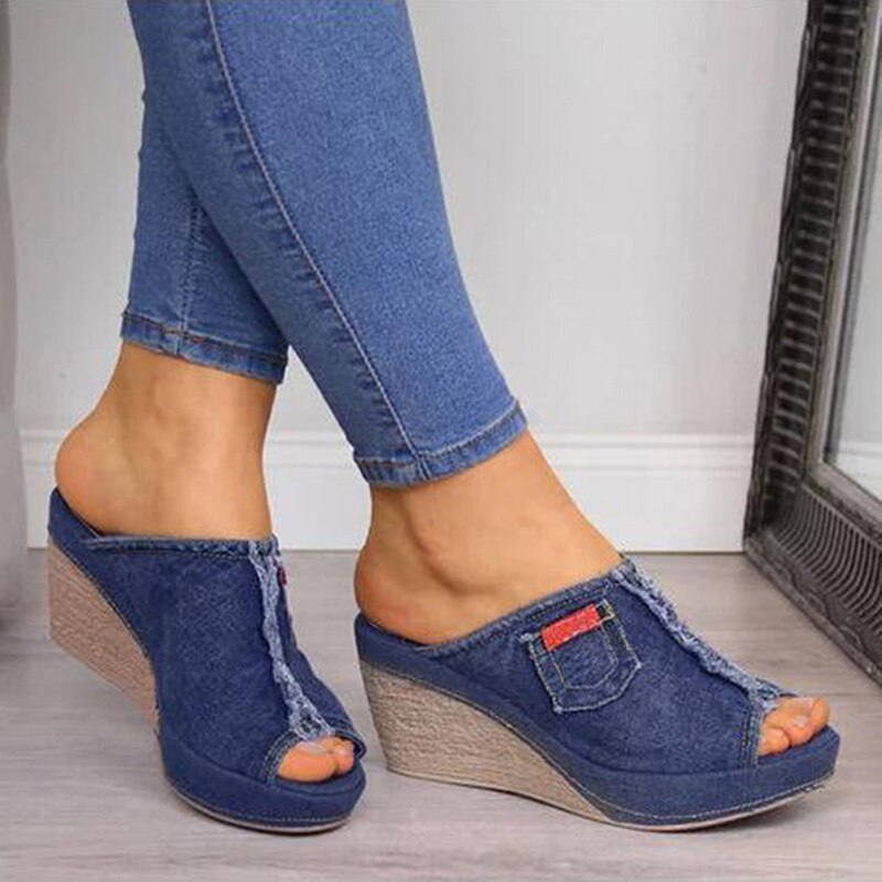 Sandales d'été à semelle épaisse pour femmes, chaussures à semelles compensées, à la , pour loisirs,