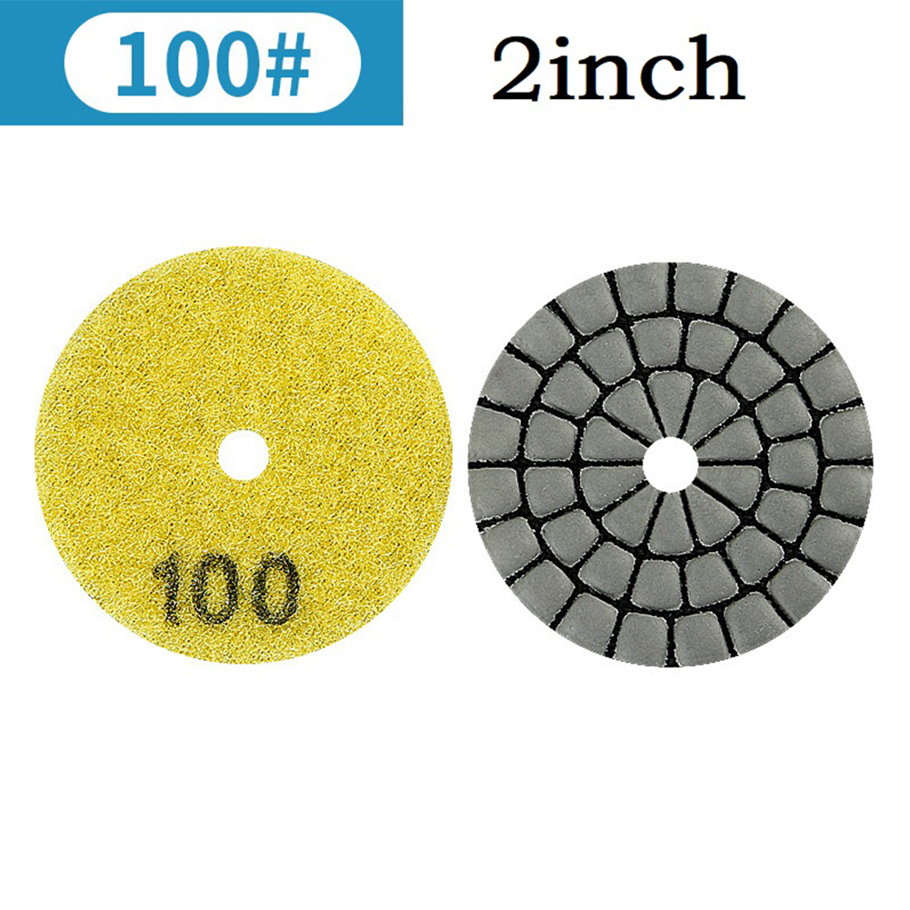 2 Zoll 55 mm Diamant-Trockenpolierpad Granit Marmor Schleifscheibe Keramik Stein Polierer Scheibe Schleifmittel Werkzeug Schleifscheiben: Gold