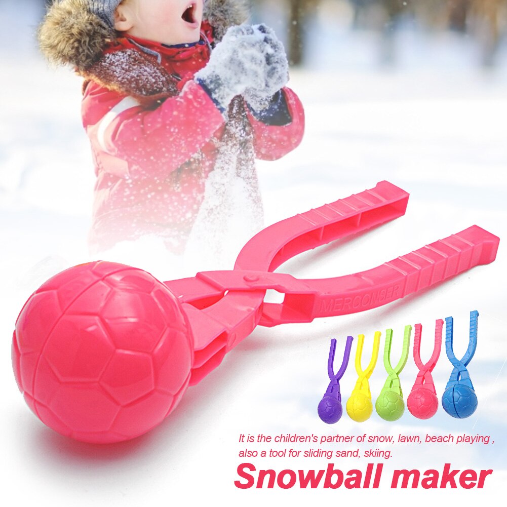 Clip de juguete divertido para niños, fabricante de bolas de nieve para deportes al aire libre y playa, herramienta de molde encantadora de Color aleatorio para lucha en la nieve, juegos para invierno