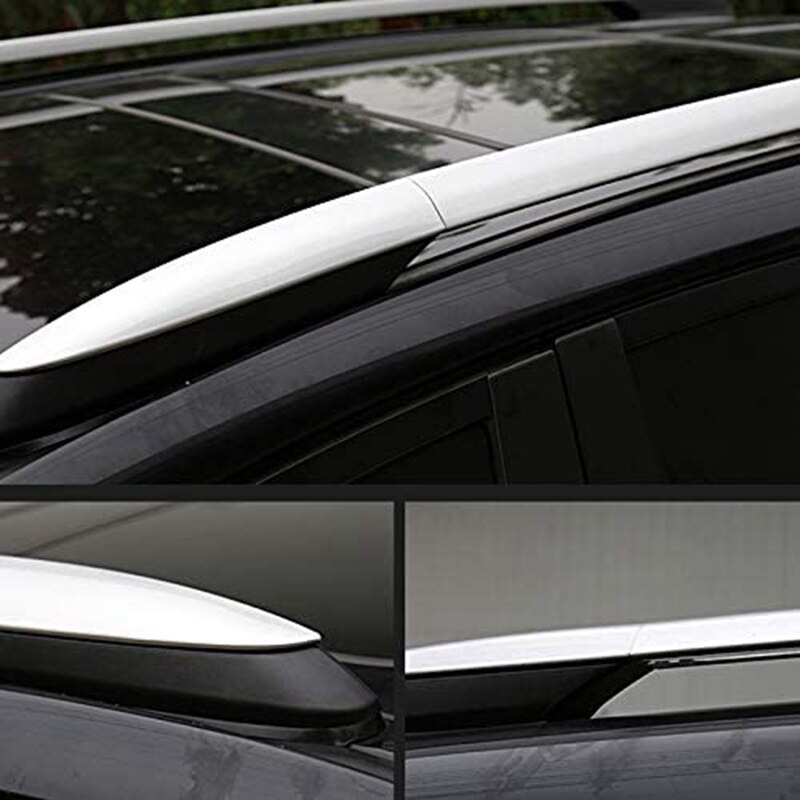 Roof Rack Rail End Cover, 4Pcs Roof Rack Cover Shell Cap Replacement for Toyota RAV4 XA40 Car Acce