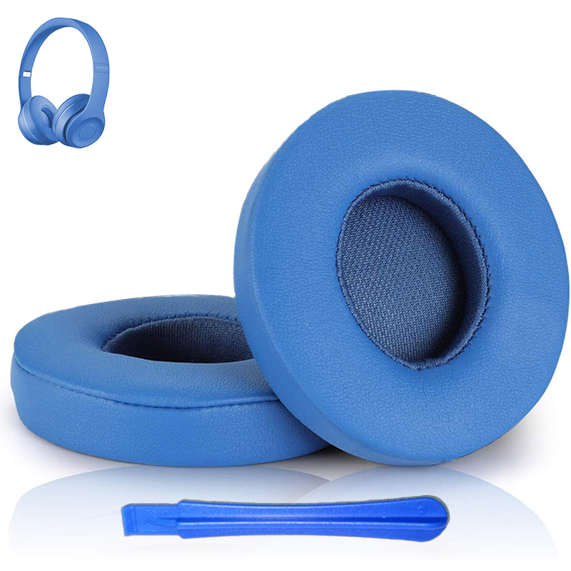 Kutou Vervangende Oorkussentjes Kussen Voor Beats Solo3 Solo2 Koptelefoon Oorkussens Dekking Solo 3 2 Foam Pad Oorkappen Reparatie Onderdelen: Sky Blue