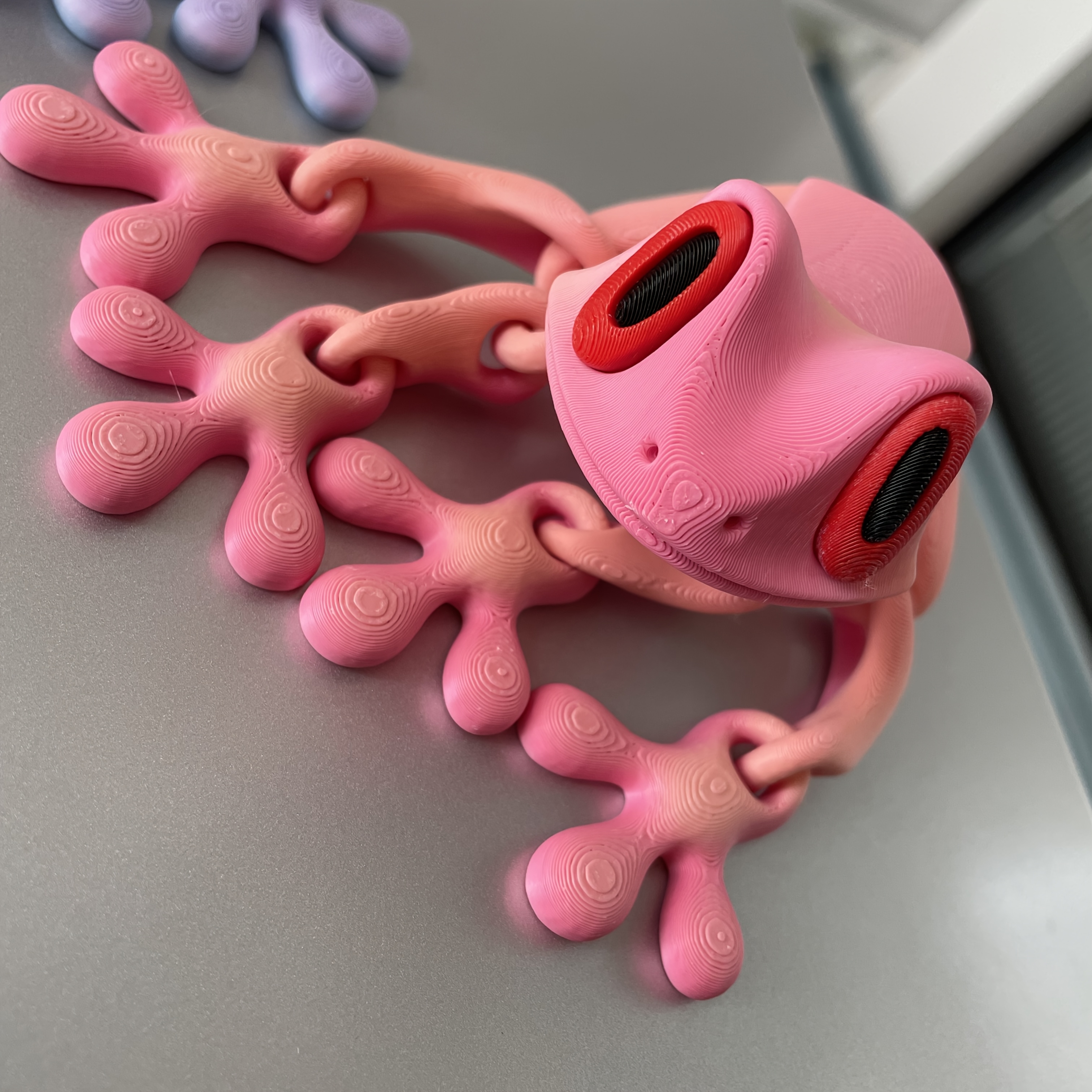 1pc koelkastmagneten in de vorm van een kikker, serie 3d, print met cartoonafbeelding van een kikker, magnetisch keukenaccessoire