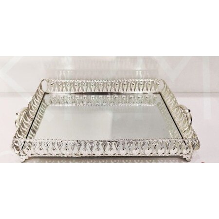 Rectangular Mirror Presentation Tray, Decorative Tray, Tray With Handle Coffee tray tray tea tray
