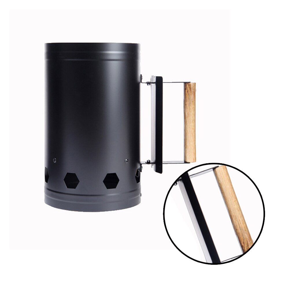 Barbecue Houtskool Lood Brandende Licht Buis Barbecue Schoorsteen Starter Houtskool Grill Staal Rapid Quick Fire Aansteker Outdoor: Default Title