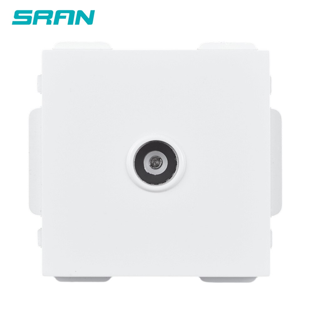 SRAN 52*52 wall TV socket television module accessories suitable for 86*86 panels function interface: TV White