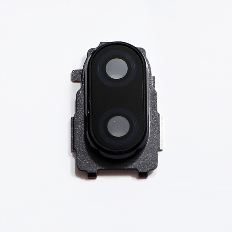 Original para xiaomi redmi nota 7 pro/note7 lente da câmera de vidro com moldura titular reparação traseira habitação capa peças reposição