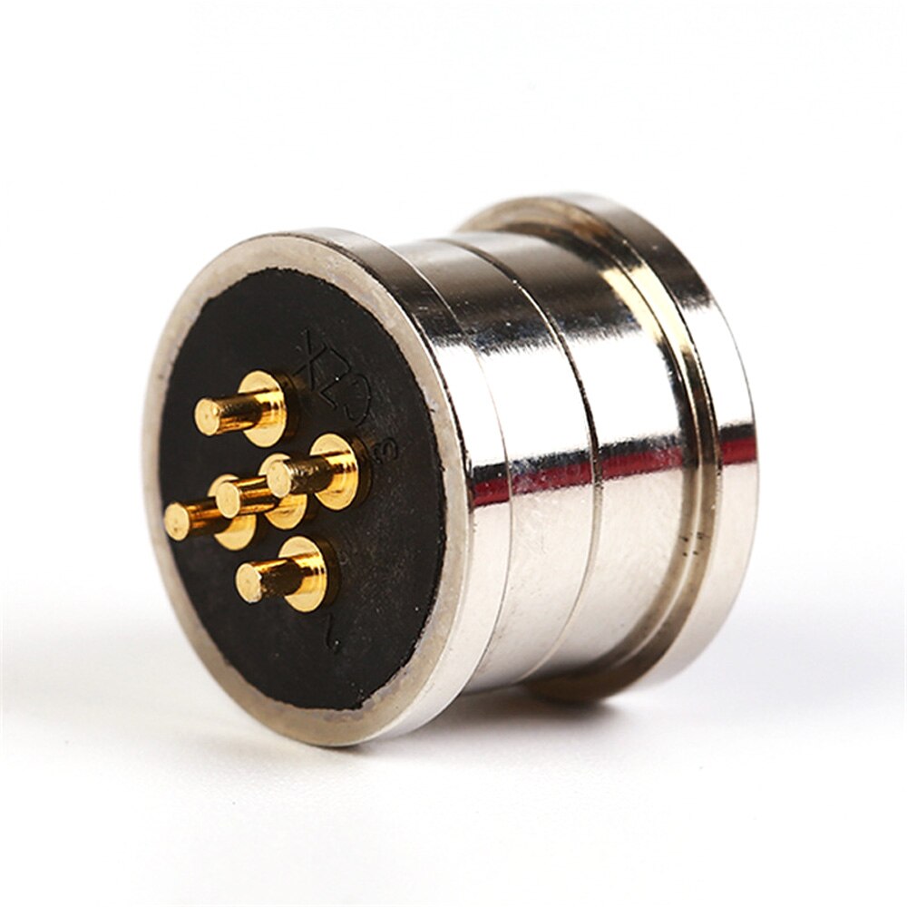 2sets 5 pin Round shape Magnetic Connector 5 Pole Pogopin Spring Loaded Pogo Pin With positioning column anti-reverse connection