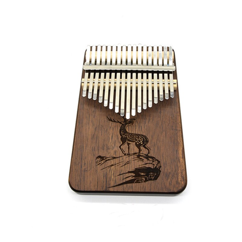 God kalimba musikinstrument bærbar 17 tangenter akacie tommelfinger klaver melodi hammer kalimba mbira keyboard: 4