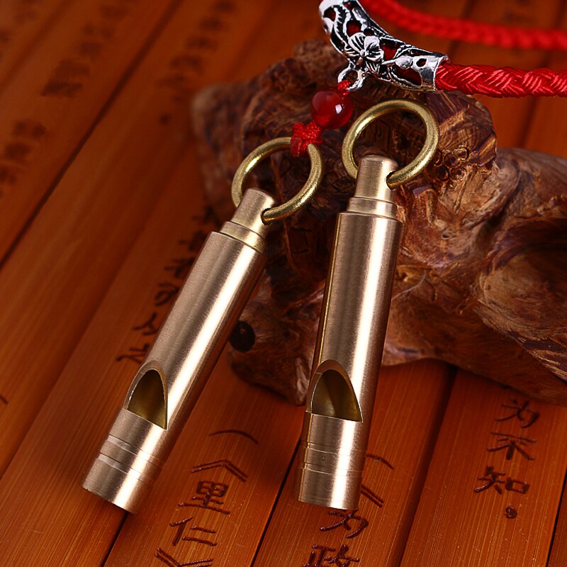 Metal Brass Lifeguard Emergency Survival Whistle Necklace Perfect For Lover And Family During Their Birthday Or Christmas