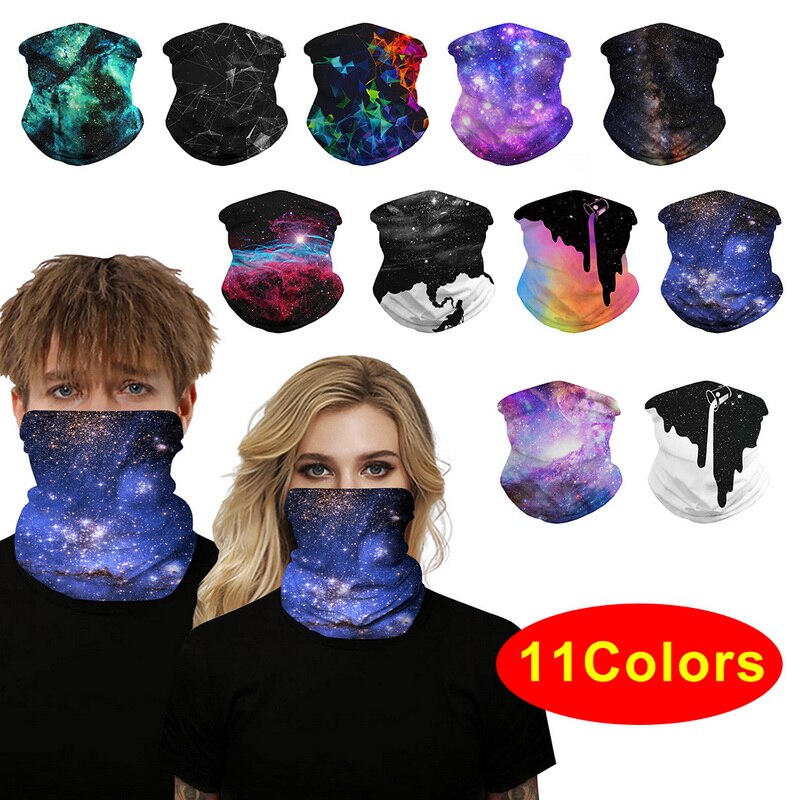 Ademende sjaal voor buiten, bedrukking, bescherming tegen de zon, fiets, gezichtsbedekking, bandana, sjaal, masker