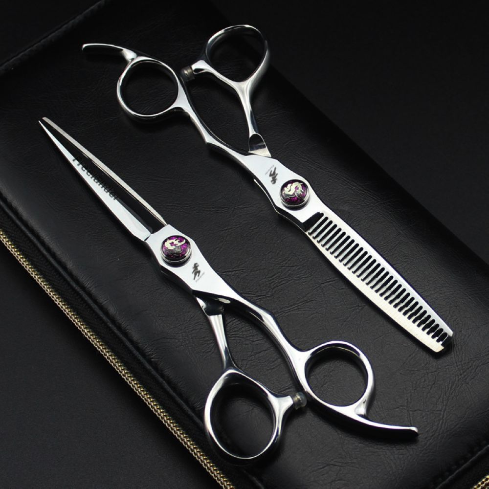 Freelander Salon Hair Scissors 6 inch Barbershop Hairdressing Cutting Thinning Scissors: 318 With Bag