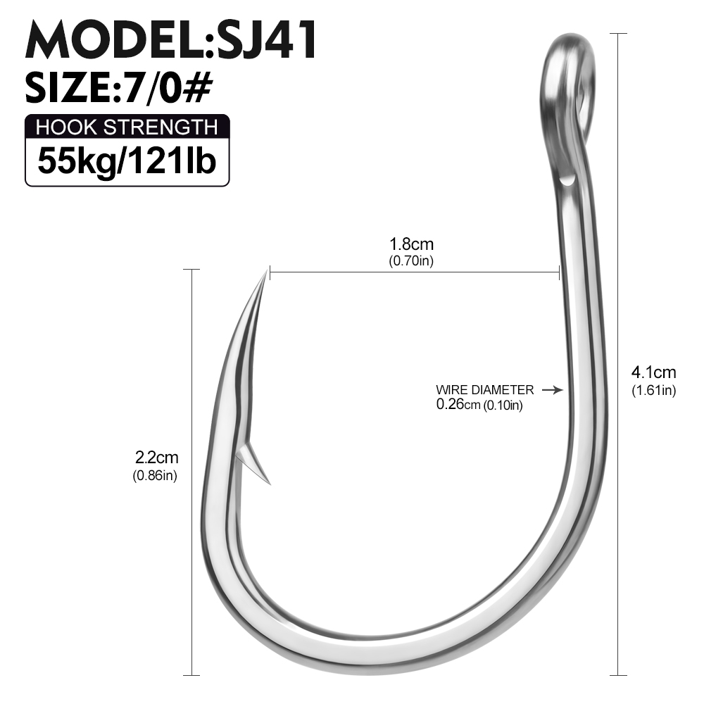 PROBEROS 10pcs/lot Fishing Hooks Saltwater High Carbon Steel Fishing Hook Set 1/0#-13/0# Large Eye Jig Hook Carp Bass Fishhook: Burgundy