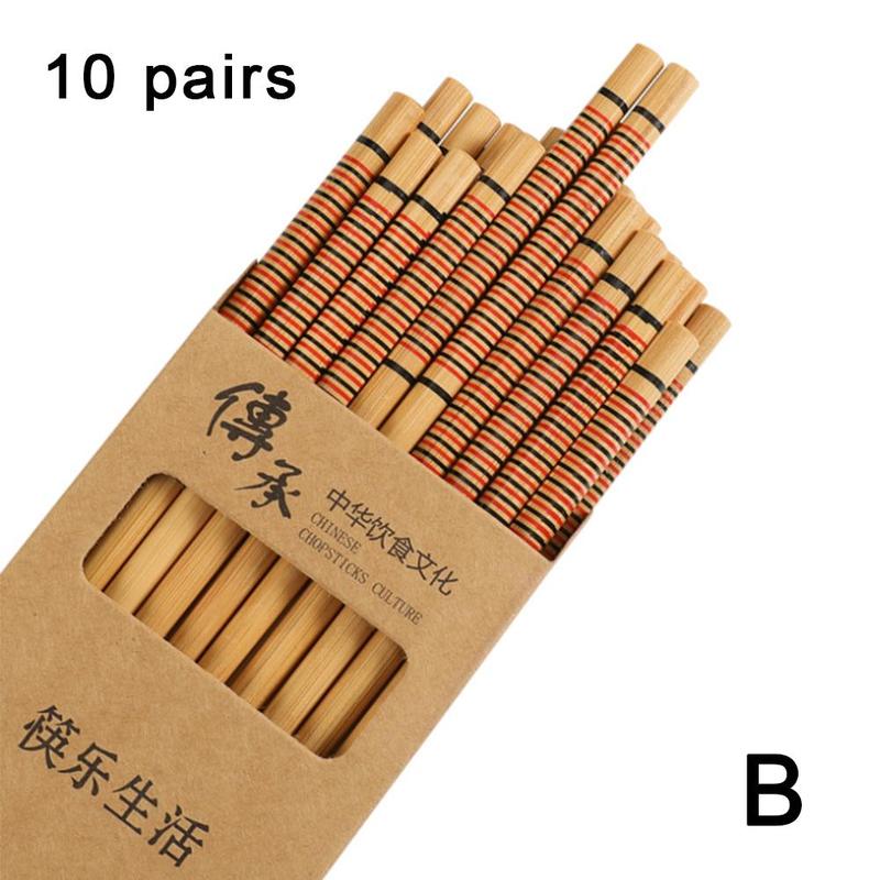 Chinesischen Stil Gedruckt Stäbchen Kasten einstellen Stäbchen Lebensmittel Kochen Hohe Stäbchen Wesentliche Lange Produkt Chine W6K9: B