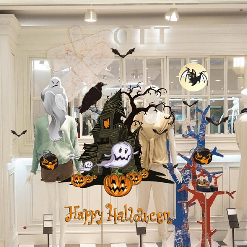 Halloween seinätarra ikkuna kodin sisustus tarra koriste joulukoriste halloween seinätarra riipus näyteikkunaan